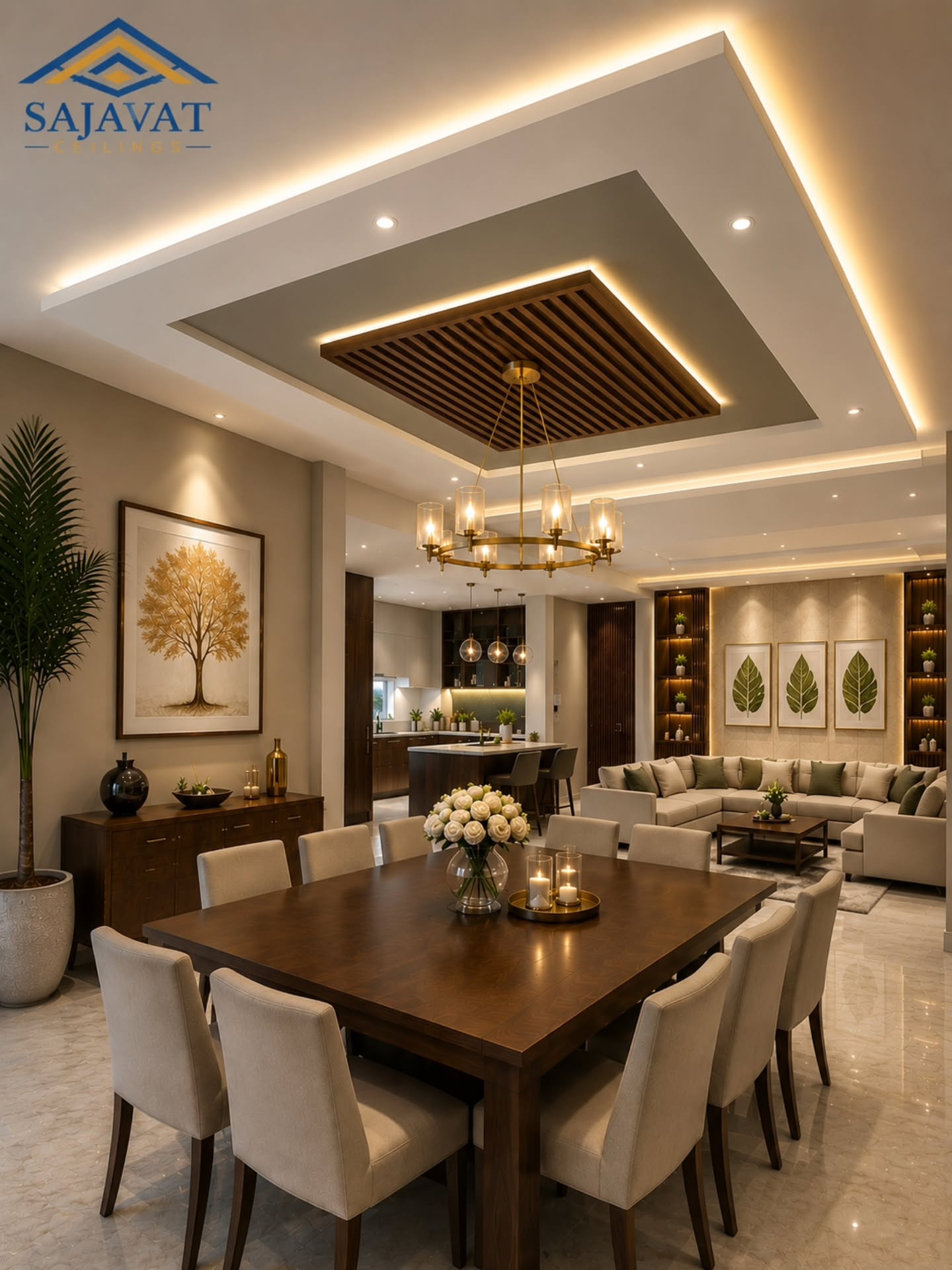 Grid ceiling installation