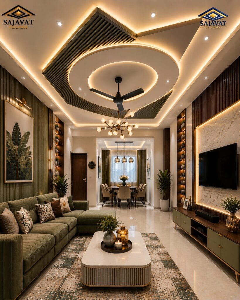 Living Room Ceiling — design 76