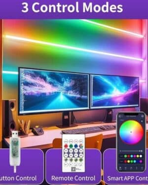 MoonlitDreams 5 Meter Smart RGB Neon LED Strip Lights with App & Remote