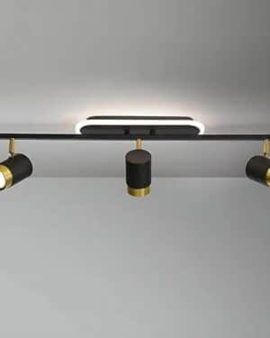 3-Light LED Ceiling Spotlight | Black & Gold Adjustable Spot Light