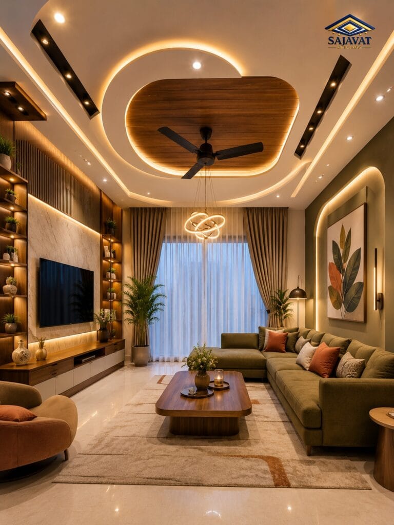 Living Room Ceiling — design 90