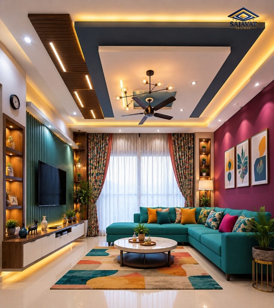 Living Room Ceiling — design 77