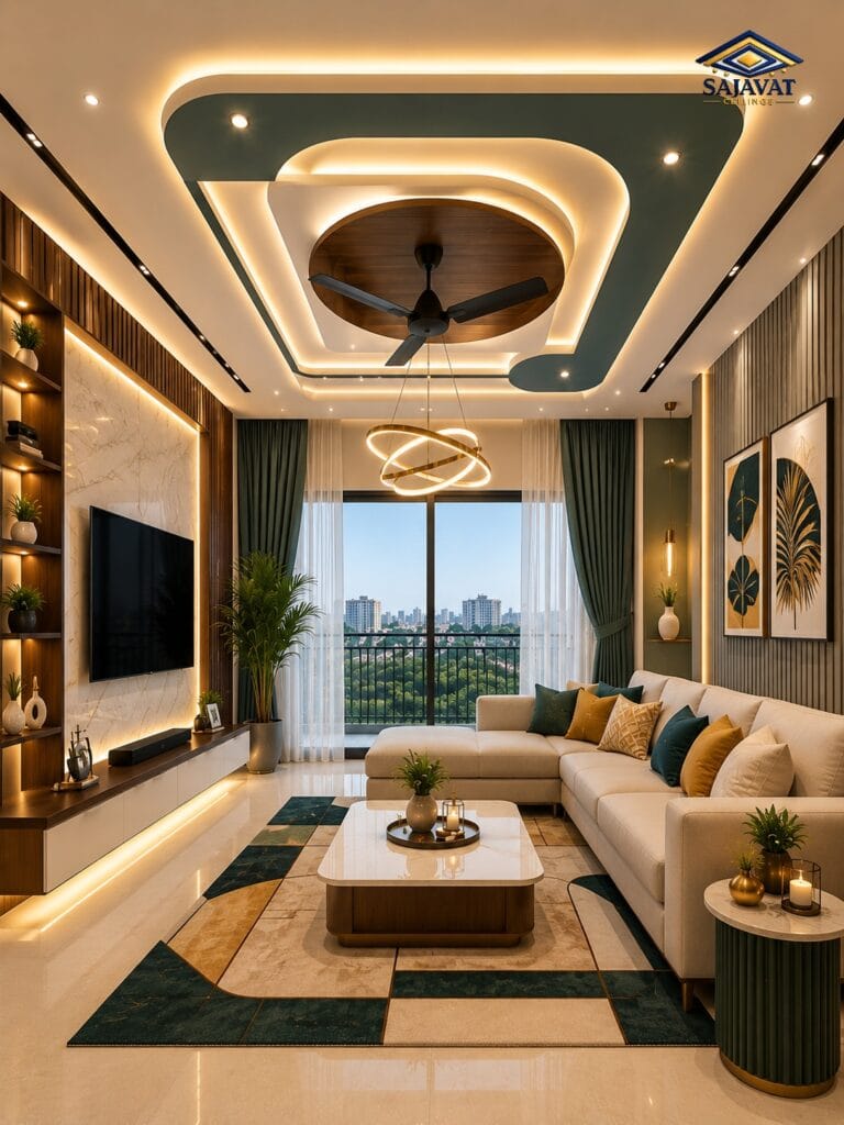Living Room Ceiling — design 115