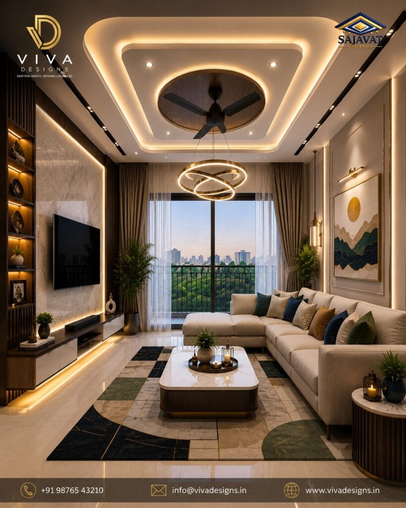 Living Room Ceiling — design 113