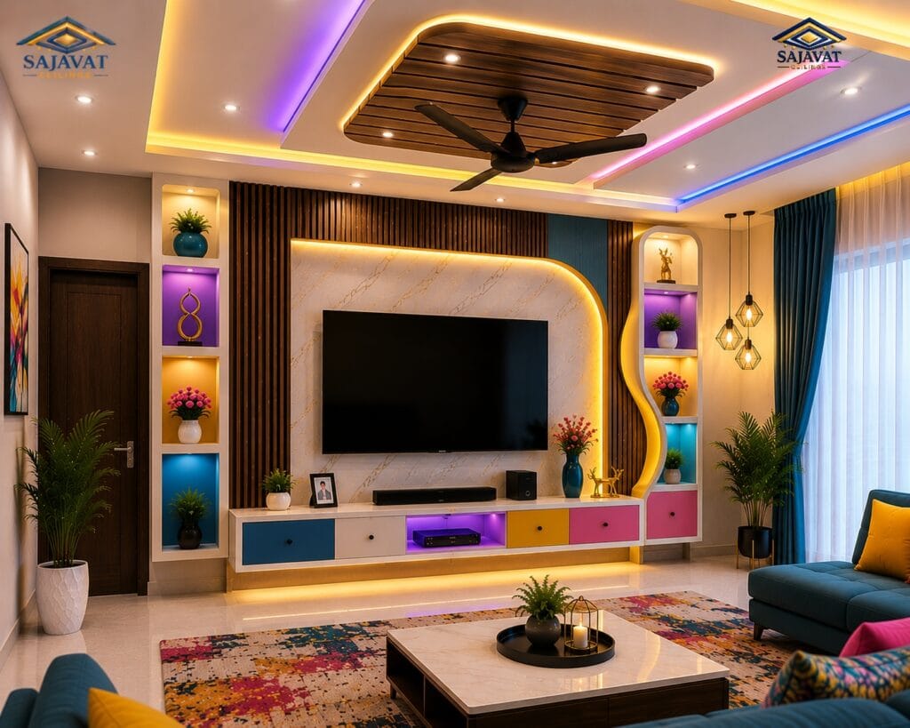 Living Room Ceiling — design 122