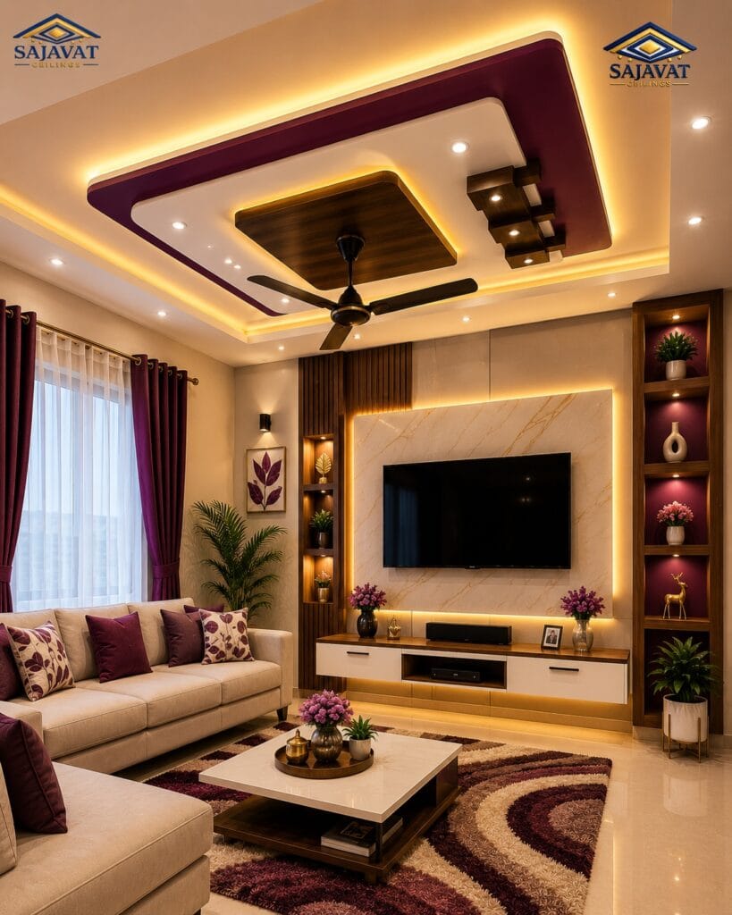 Living Room Ceiling — design 123