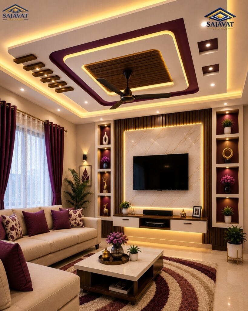 Living Room Ceiling — design 129