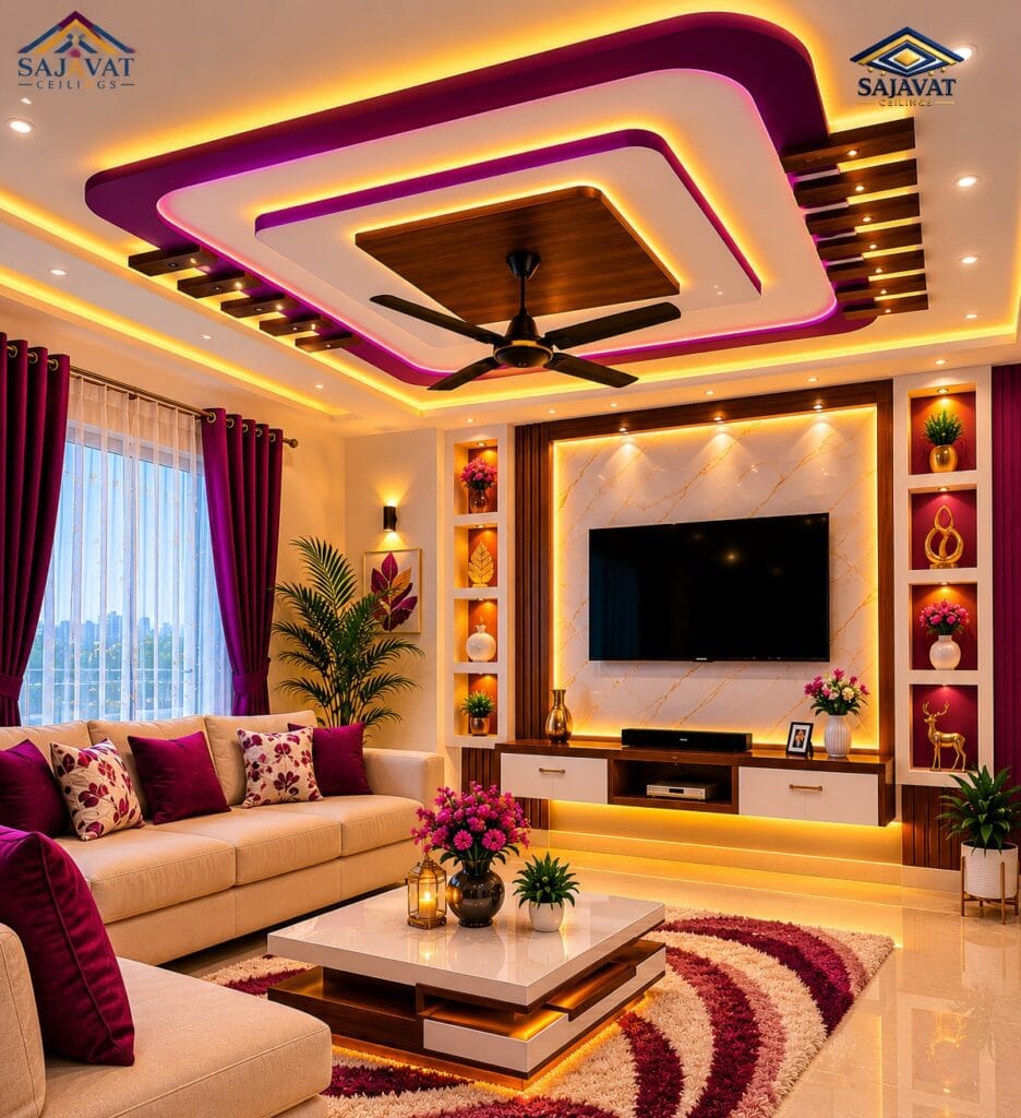Living Room Ceiling — design 132