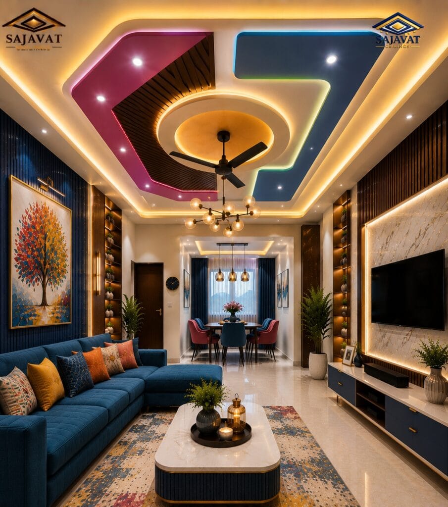 Living Room Ceiling — design 80