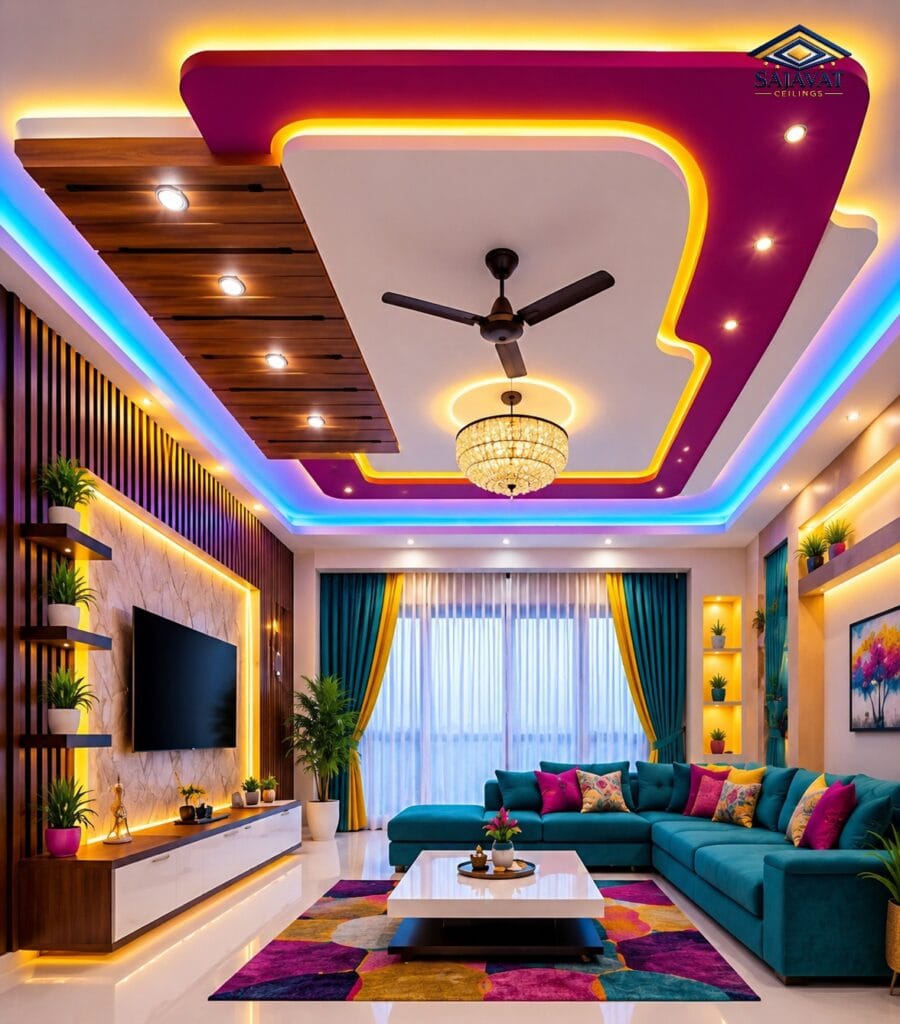 Living Room Ceiling — design 75