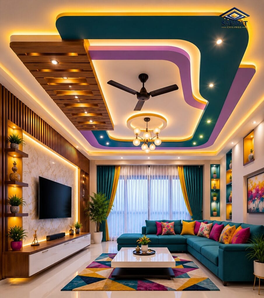 Living Room Ceiling — design 74