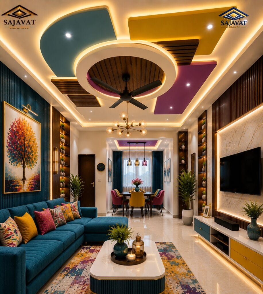 Living Room Ceiling — design 87