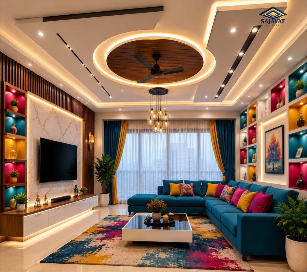 Living Room Ceiling — design 169
