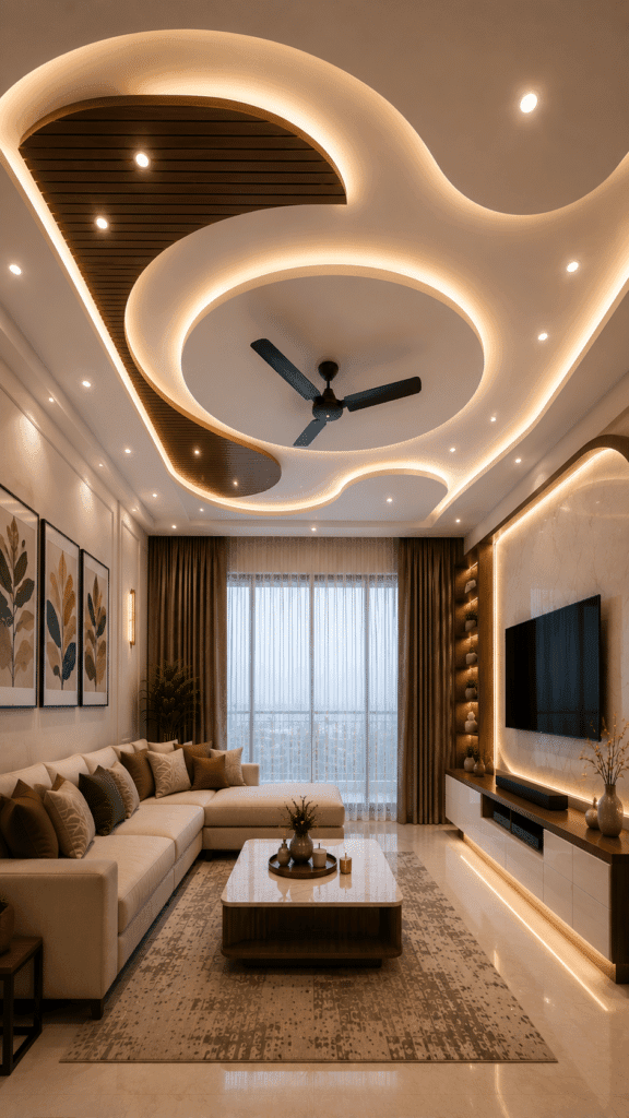 Living Room Ceiling — design 22