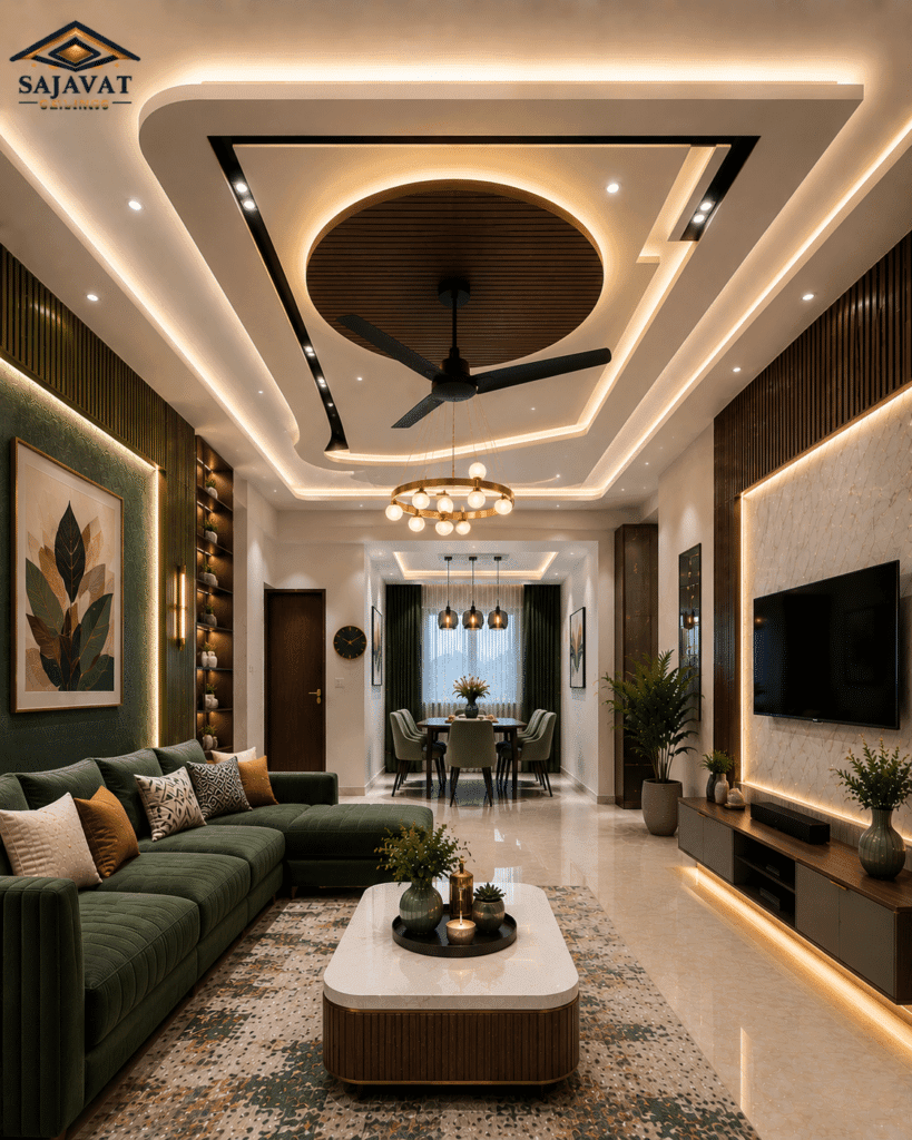 Living Room Ceiling — design 68