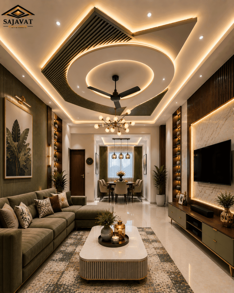 Living Room Ceiling — design 70