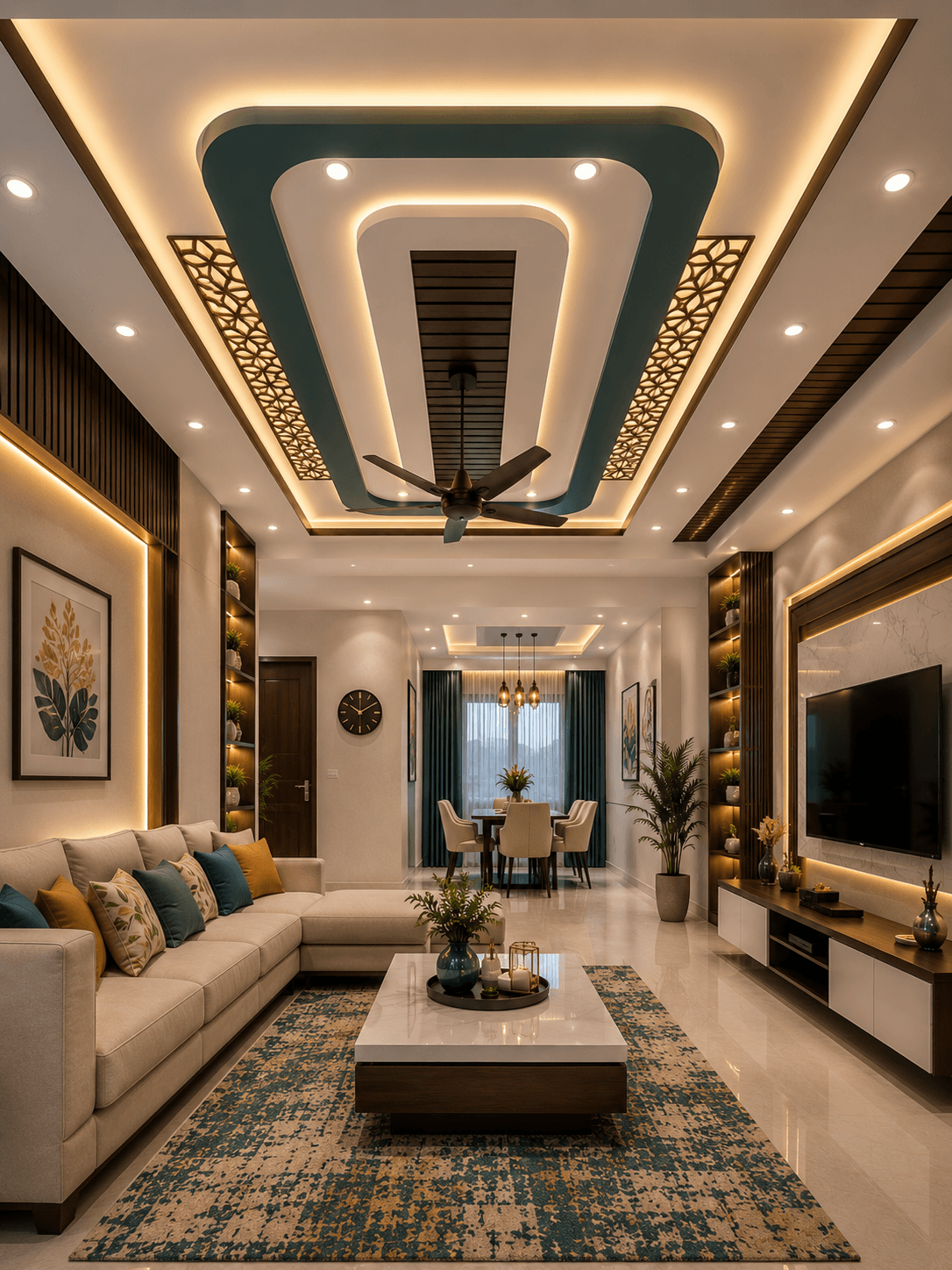Living Room Ceiling — design 51
