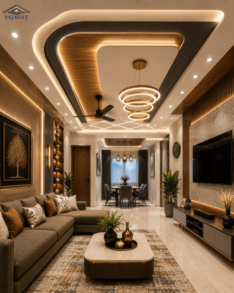 Living Room Ceiling — design 64