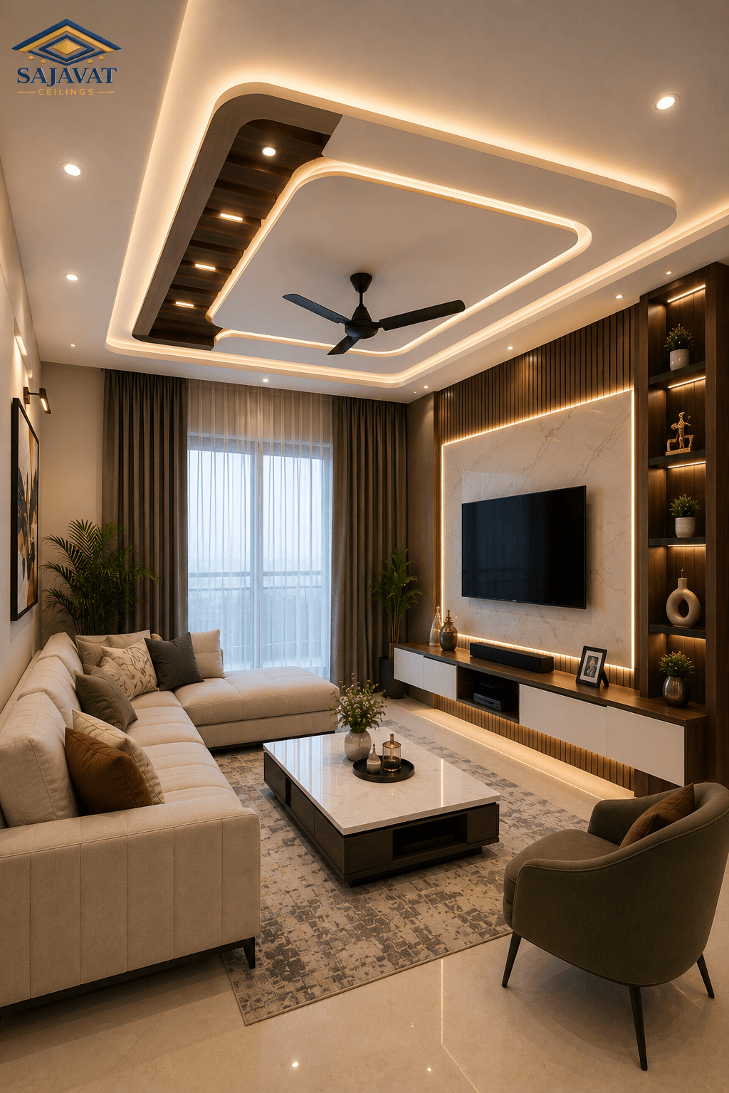 Living Room Ceiling — design 42