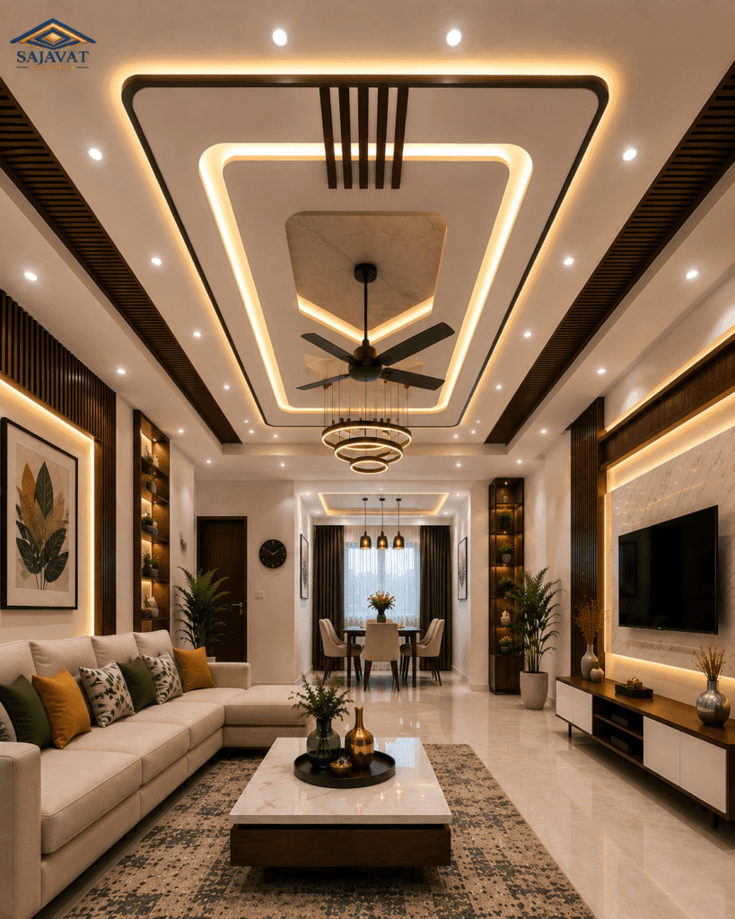 Living Room Ceiling — design 58
