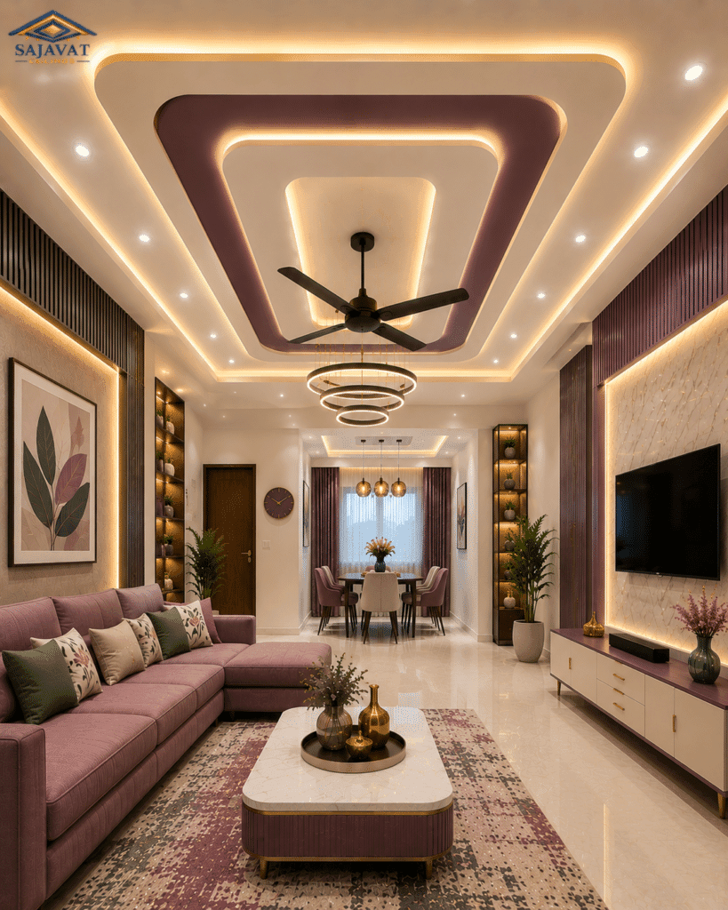Living Room Ceiling — design 62