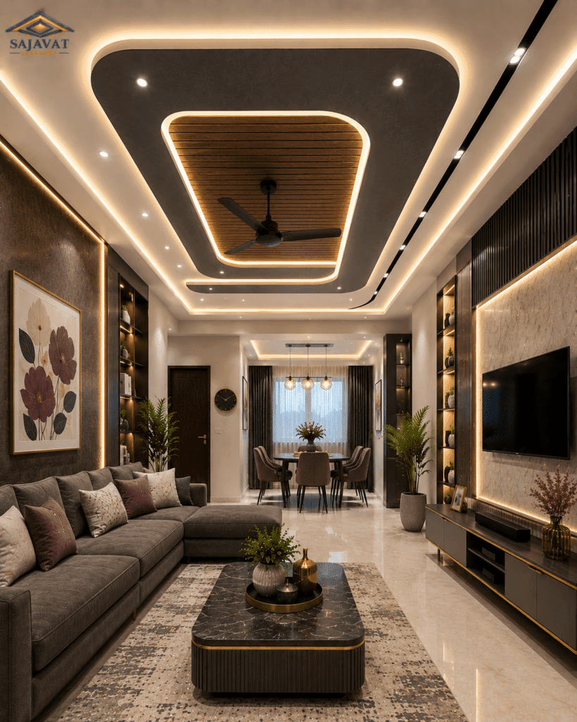 Living Room Ceiling — design 65